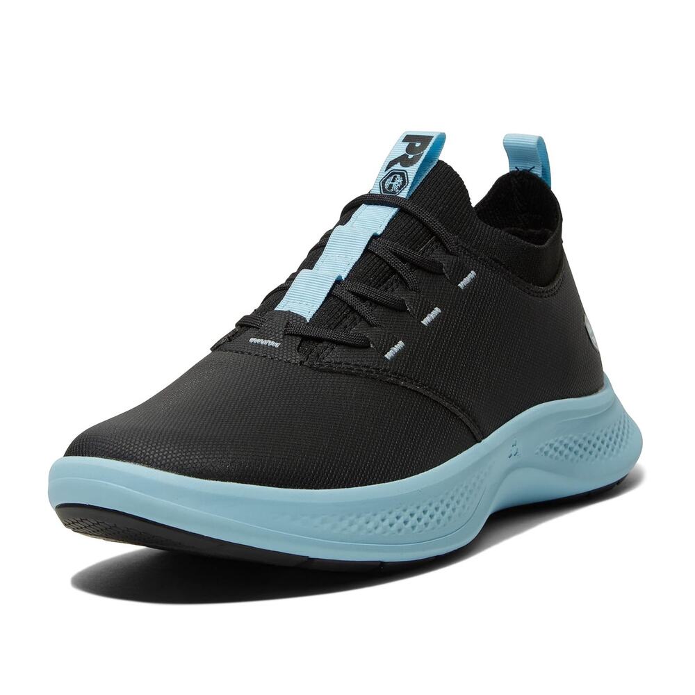 Timberland PRO A5YQB‎ Women's Solace Slip on Soft Toe Sneaker-Black/Blue-Sz: 9.5